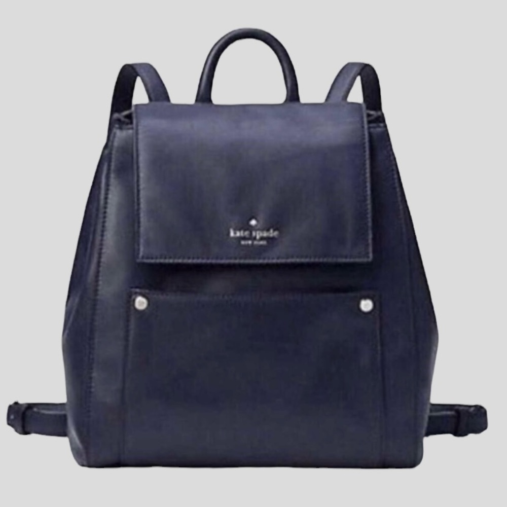♠️ Kate Spade ♠️ Hamilton Heights Cody Navy “Off Shore” Leather Backpack
